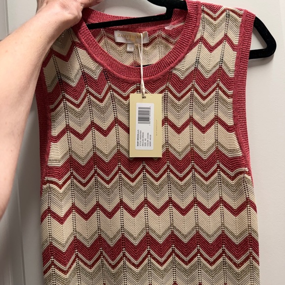 Ramy Brook is Chevron Knit Dress with Pink Accents - Picture 4 of 4